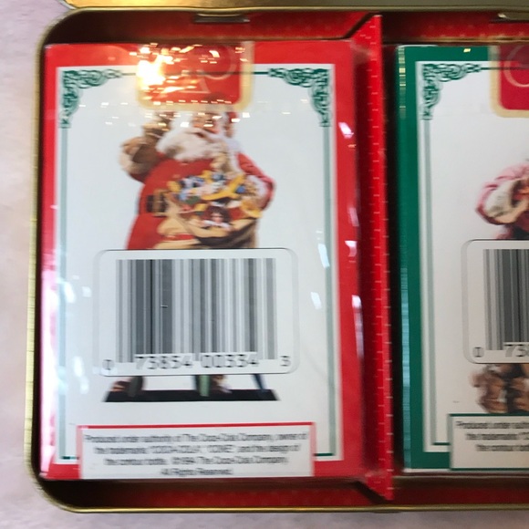 Coca-Cola Santa Claus Playing Cards in Tin - Picture 6 of 16